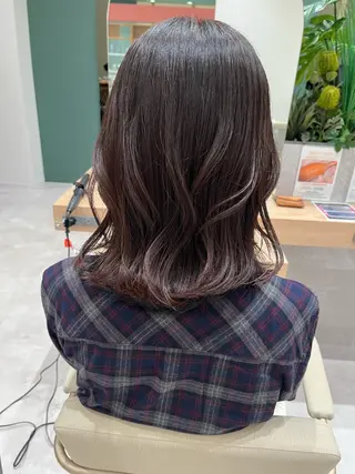 ミディアム カラー 桑原 りゆのヘアスタイル