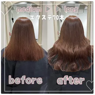ロング カラー MOE🐈‍⬛🎀 エクステ/ワンホンのヘアスタイル