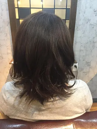 ミディアム カラー 渡邊 健一のヘアスタイル