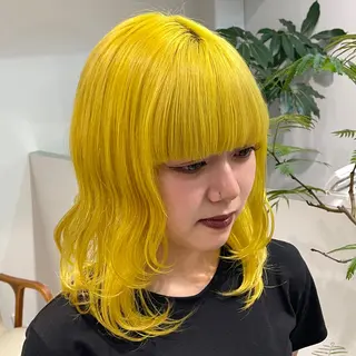 ミディアム カラー meme原宿所属・ブロンド・ハイトーン ／遠藤将太のヘアスタイル