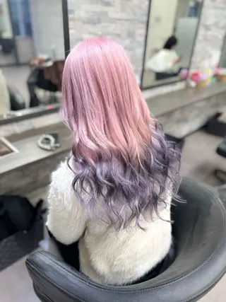 ロング カラー ハイトーンエクステ 🎩カズキ🎩のヘアスタイル