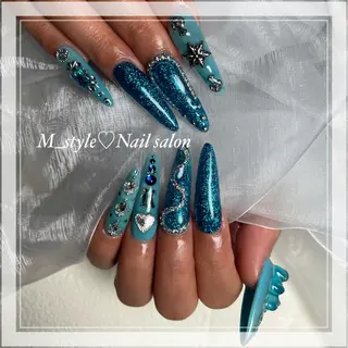 ロング ネイル 下妻市ﾈｲﾙｻﾛﾝ M_styleのネイルデザイン