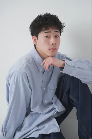 パーマ メンズ 心斎橋バレイヤージュ 小林勝貴のヘアスタイル