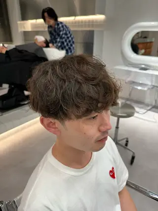 ショート パーマ メンズ 波巻きスパイラルパー マ/シャドウパーマ駿のヘアスタイル