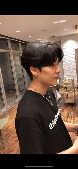 パーマ メンズ 韓国メンズヘア シンユウのヘアスタイル