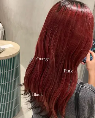 ロング カラー ヘアアレンジ たかはし ゆうなのヘアスタイル