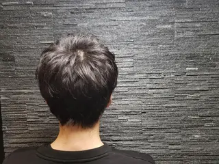 ミディアム パーマ barber shopのヘアスタイル