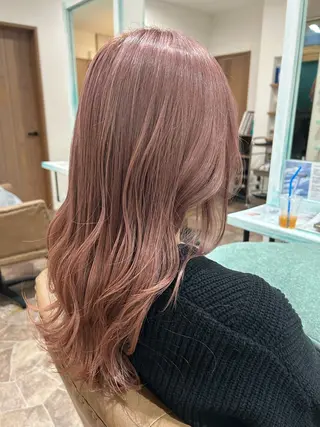 ロング カラー きらく あやののヘアスタイル