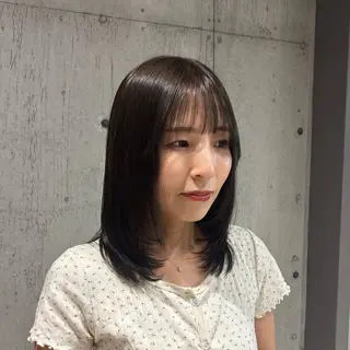 セミロング カラー 🍎ハイトーン/ 透明感カラー🍎リオのヘアスタイル