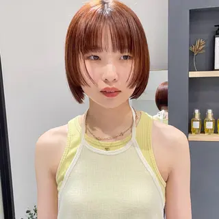 ショート カラー 🍊暖色×顔周り 🍊cocoroのヘアスタイル