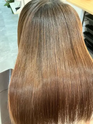 セミロング カラー ヘアアレンジ キッズ 関内　髪質改善　特化 re:Magoのヘアスタイル