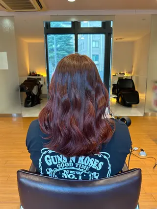 セミロング カラー mahiro/暖色 カラー/カットモデルのヘアスタイル