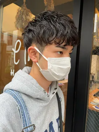 ショート パーマ ヘアアレンジ satsuki 暖色・ブラウンカラーのヘアスタイル