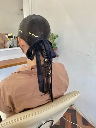 ミディアム ヘアアレンジ Kazaoka Saraのヘアスタイル