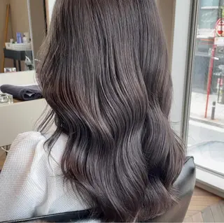 ロング カラー 切りっぱなしボブイヤ リングカラー清水隆央のヘアスタイル