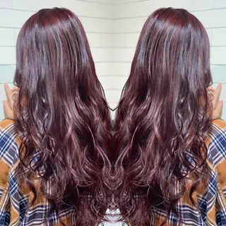 ロング カラー ヘアアレンジ 髪質改善×ハイトーン 中田啄也のヘアスタイル