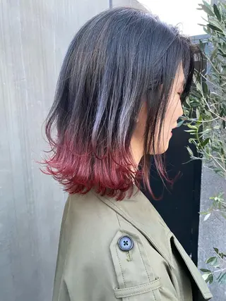 ミディアム カラー 大人かわいい💍🤍 ボブ/ショートボブのヘアスタイル