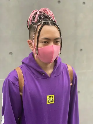 ミディアム カラー パーマ ヘアアレンジ メンズ キッズ ネイル マツエク・マツパ 中元 淳のヘアスタイル