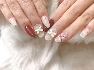 ネイル 🤎mini 🤍可愛らしいネイルのネイルデザイン