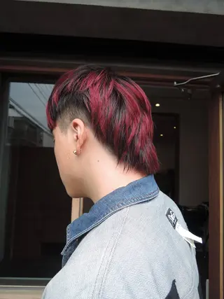 ショート メンズ YUI／レイヤー カット/透明感カラーのヘアスタイル