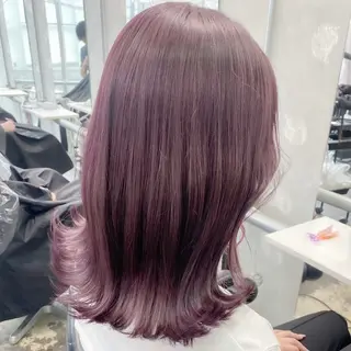 セミロング カラー ヘアアレンジ 💗💗韓国レイヤー yu-ki💗💗のヘアスタイル