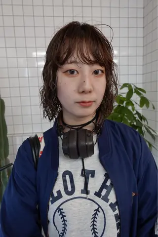 ショート カラー パーマ ボブパーマ/パーマ ウルフパーマのヘアスタイル