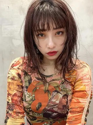 セミロング 小顔レイヤー×コンパ クトボブ/林隆平のヘアスタイル