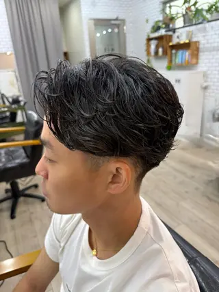 ショート パーマ メンズ 森田 稔將のヘアスタイル