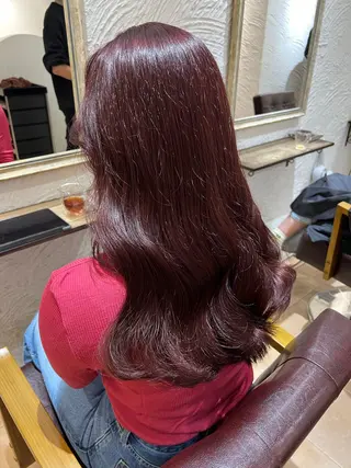 セミロング カラー 🥀韓国ヘア🥀 宮津真菜のヘアスタイル