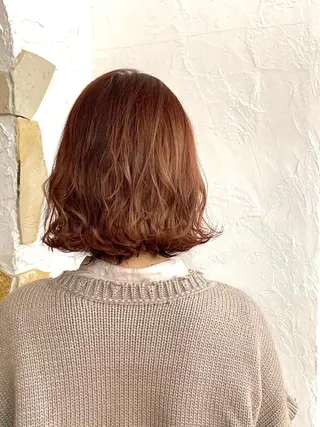 ショート カラー パーマ ヘアアレンジ Agu hair mieux宮崎大塚店所属・デザインカラー✨ 日高桃佳のヘアスタイル