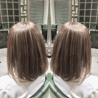 ミディアム カラー パーマ ヘアアレンジ tocca所属・毎月通える価格♪ 杉本真基のヘアスタイル