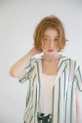 ショート 髪質改善ストレート、 カラー清野雄大のヘアスタイル