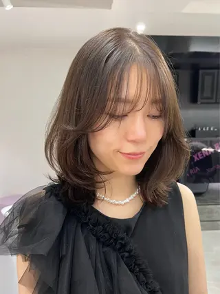 ミディアム カラー Kaho🤍レイヤー ※女性限定のヘアスタイル