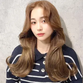 ロング カラー 韓国レイヤー/ 顔周り💕田中将吾のヘアスタイル