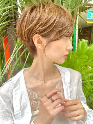 ショート カラー LucksiMie 銀座店所属・【韓国　レイヤー 髪質改善✨】かずのヘアスタイル
