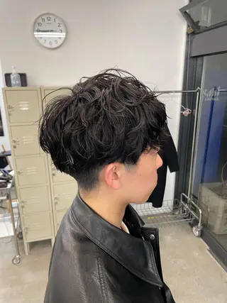 ショート パーマ メンズ 【お洒落パーマ】 Elme　肥塚康汰郎のヘアスタイル