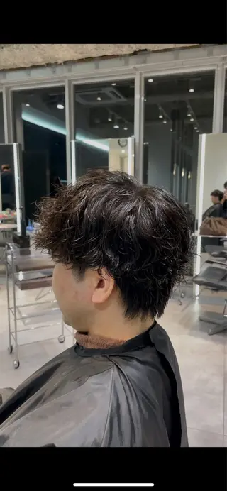 ショート パーマ メンズ 菅野 智敬のヘアスタイル