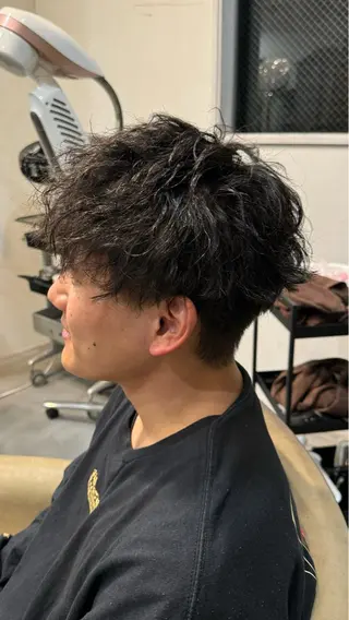 ショート パーマ メンズ 🔆髪質改善 透明感 カラー🔆佐々木貴仁のヘアスタイル