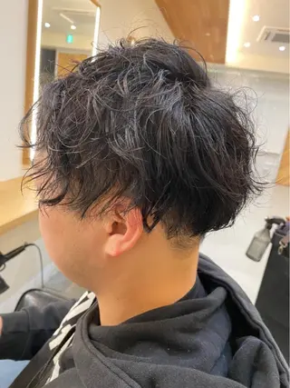 ショート カラー パーマ ente im所属・上田 文香のヘアスタイル