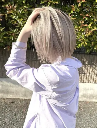 ショート カラー XELVE所属・ショートカット特化 💜SARIのヘアスタイル