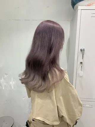 ロング カラー ヘアアレンジ SALOWIN原宿ash店所属・理想のハイトーンへ 🌙サイダサキのヘアスタイル
