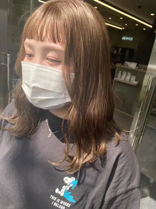 セミロング カラー 🕶️佐藤 海李🐏のヘアスタイル