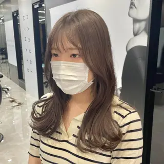 セミロング カラー HARUKI MINATO Japan SENDAI所属・🌈【透明感・韓国 ヘア】がっきー🌈のヘアスタイル