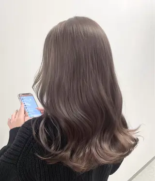 ミディアム カラー 心斎橋/ブリーチなし 髪質改善/レイヤーのヘアスタイル