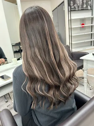 ロング カラー ヘアアレンジ alpha. カラーエクステ下妻のヘアスタイル