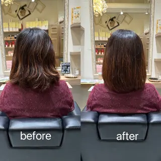 透明感カラー/顔周り カット/レイヤーにかのヘアスタイル