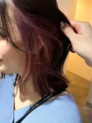 ミディアム カラー Rinka/梅田/ 透け感カラー🤎のヘアスタイル