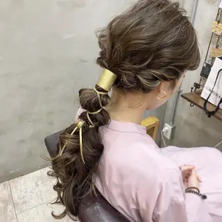 ロング まつパ・ヘアセット ♡Chinami♡のマツエク・マツパデザイン