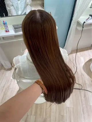 ロング カラー ParveMix 楠本結菜のヘアスタイル