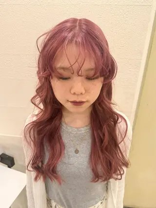 ロング カラー ブリーチ୨୧大阪梅田 タカシマリナ♡のヘアスタイル